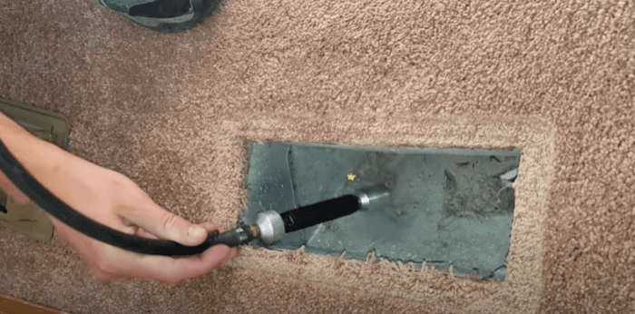 clean air duct with brush